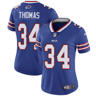 Nike Buffalo Bills #34 Thurman Thomas Royal Blue Team Color Women’s Stitched NFL Vapor Untouchable Limited Jersey