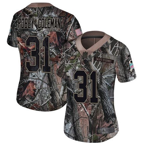 Nike Philadelphia Eagles #31 Nickell Robey-Coleman Camo Women’s Stitched NFL Limited Rush Realtree Jersey