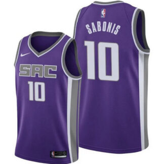 Men's Sacramento Kings #10 Domantas Sabonis Purple 2022 Basketball Stitched Jersey