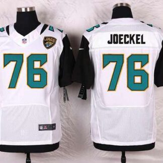 Men's Jacksonville Jaguars #76 Luke Joeckel White Road NFL Nike Elite Jersey
