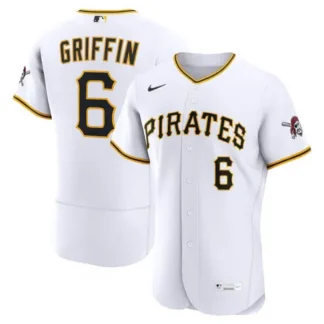 Men's Pittsburgh Pirates #6 Konnor Griffin Nike White Home Authentic Jersey