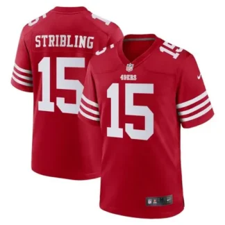 Youth San Francisco 49ers #15 De'Zhaun Stribling Red 2026 NFL Draft Game Jersey