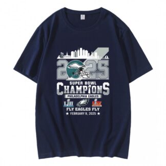 LIX Super Bowl 2025 Fly Eagles Fly Champions Philadelphia Football T-Shirt