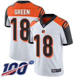 Nike Cincinnati Bengals #18 A.J. Green White Men’s Stitched NFL 100th Season Vapor Limited Jersey