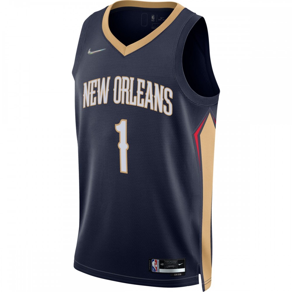 Zion Williamson New Orleans Pelicans Nike 2021/22 Diamond Swingman Jersey - Icon Edition - Navy - Image 2