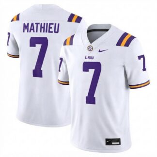 Tyrann Mathieu LSU Tigers Nike White Football Game Jersey