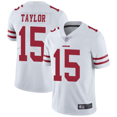 Nike San Francisco 49ers #15 Trent Taylor White Men’s Stitched NFL Vapor Untouchable Limited Jersey