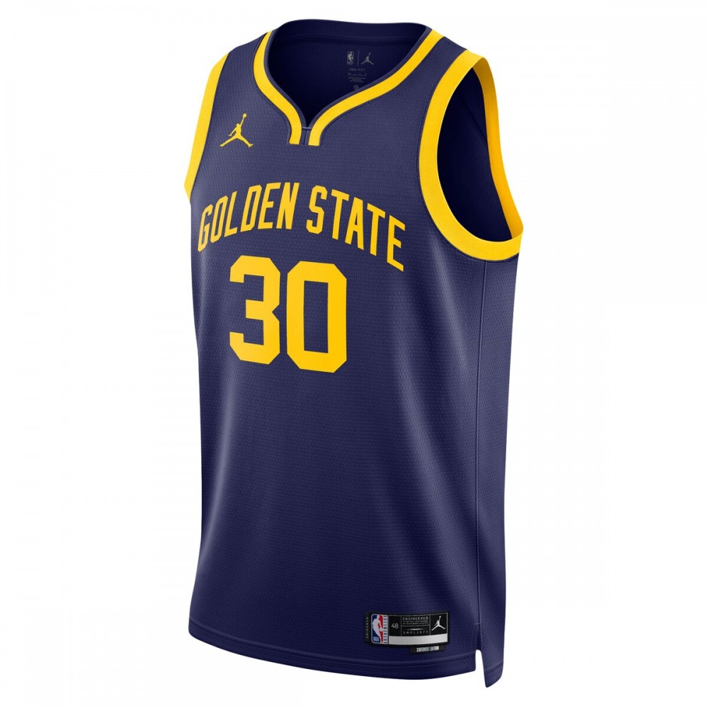 Stephen Curry Golden State Warriors Jordan Brand 2022/23 Statement Edition Swingman Jersey - Navy - Image 2