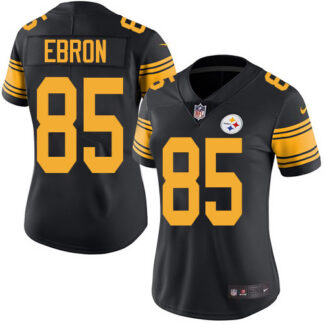 Nike Pittsburgh Steelers #85 Eric Ebron Black Women’s Stitched NFL Limited Rush Jersey