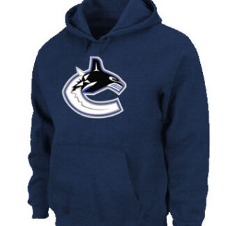 Vancouver Canucks Orange Big x26 Tall Logo Pullover Hoodie Blue
