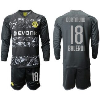 Dortmund #18 Balerdi Away Long Sleeves Soccer Club Jersey