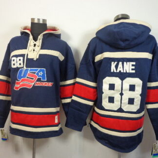 2014/15 Old Time Hockey Team USA #88 Patrick Kane Navy Blue Hoodie