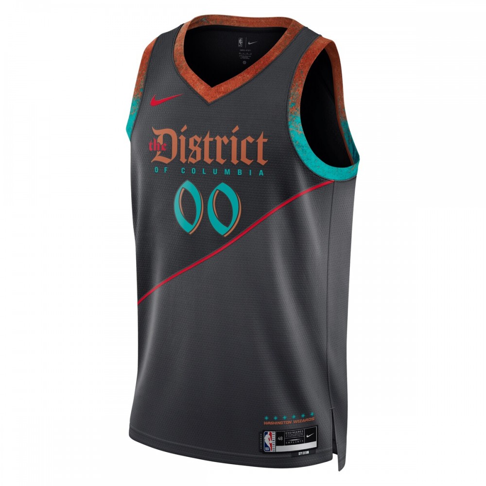 Washington Wizards Nike Unisex 2023/24 Custom Swingman Jersey - Black - City Edition - Image 2