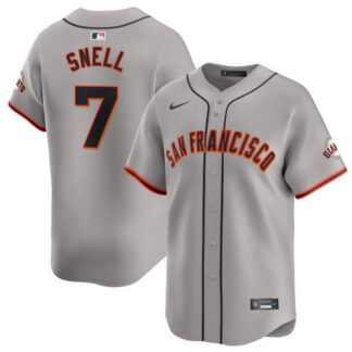 Men's San Francisco Giants #7 Blake Snell Gray Away Limited Stitched Baseball Jersey