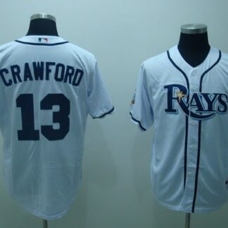 Tampa Bay Rays #13 Crawford White Jerseys