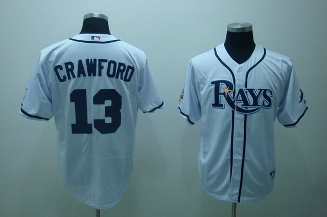 Tampa Bay Rays #13 Crawford White Jerseys