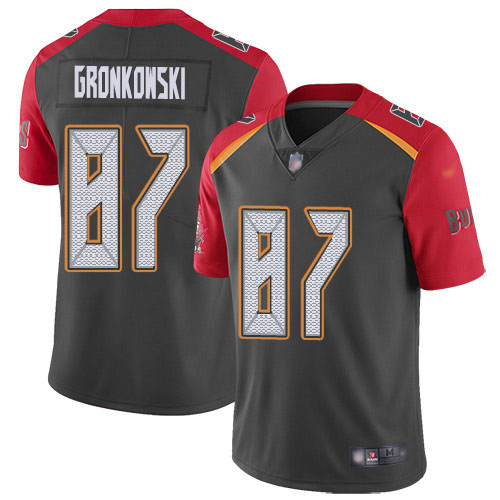 Nike Tampa Bay Buccaneers #87 Rob Gronkowski Gray Men’s Stitched NFL Limited Inverted Legend Jersey