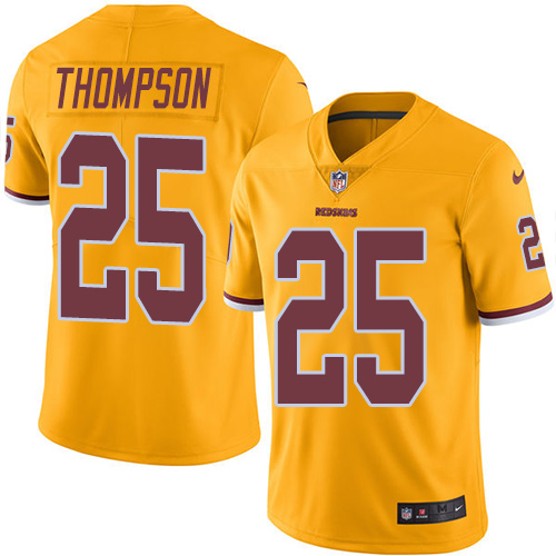 Nike Washington Football Team #25 Chris Thompson Gold Men’s Stitched NFL Limited Rush Jersey