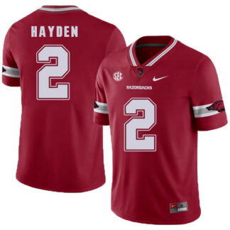 Arkansas Razorbacks 2 Chase Hayden Red College Football Jersey DingZhi