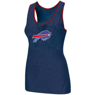 Nike Buffalo Bills Ladies Big Logo Tri-Blend Racerback stretch Tank Top Blue
