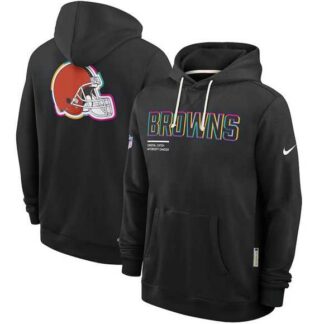 Men's Cleveland Browns Black 2025 Crucial Catch Dri-FIT Hoodie