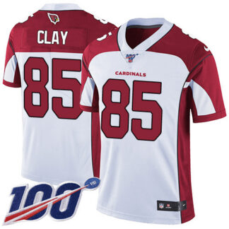 Nike Arizona Cardinals #85 Charles Clay White Men’s Stitched NFL 100th Season Vapor Limited Jersey