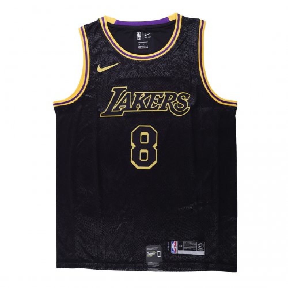 Men's Los Angeles Lakers Kobe Bryant #8 Black Swingman Jersey - City Edition - Image 2