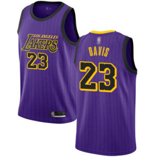 Youth Lakers #23 Anthony Davis Purple Basketball Swingman City Edition 2018-19 Jersey