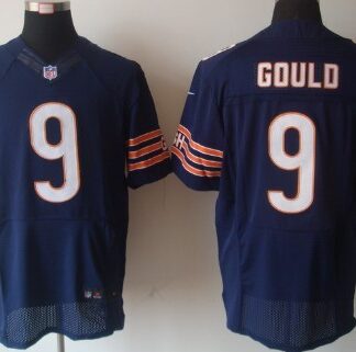 Nike Chicago Bears #9 Robbie Gould Blue Elite Jersey