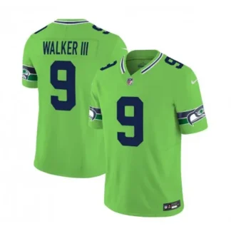 Men's Seattle Seahawks #9 Kenneth Walker III 2023 F.U.S.E. Green Limited Stitched Football Jersey
