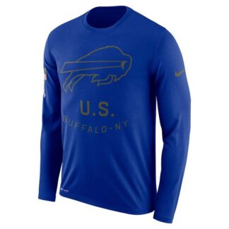 Men's Buffalo Bills Nike Salute to Service Sideline Legend Performance Long Sleeve T-Shirt Royal