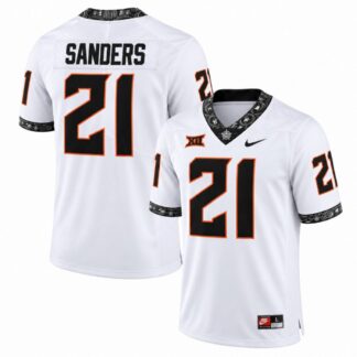 Barry Sanders Oklahoma State Cowboys Nike White Football Game Jersey