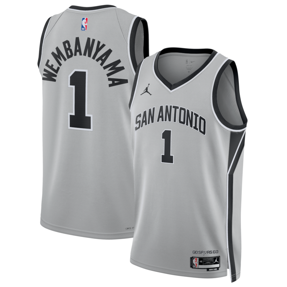 Victor Wembanyama San Antonio Spurs Jordan Brand Unisex Swingman Jersey - Statement Edition - Silver