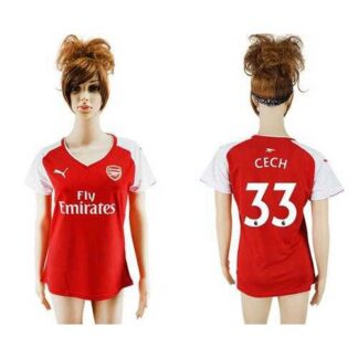 Women’s Arsenal #33 Cech Home Soccer Club Jersey