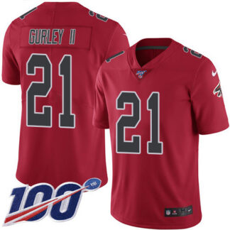 Nike Atlanta Falcons #21 Todd Gurley II Red Men’s Stitched NFL Limited Rush 100th Season Jersey