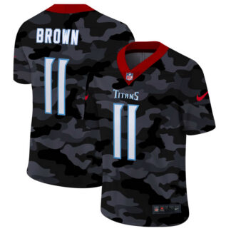 Nike Tennessee Titans 11 Brown 2020 2ND Camo Salute to Service Limited Jersey zhua