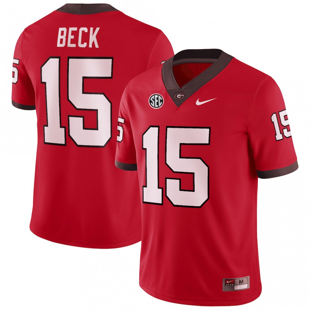 Carson Beck Georgia Bulldogs Home Nike Football Game Jersey - Red