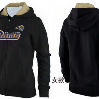 Womens St. Louis Rams Team Logo 2015 Full Zip Hoodie-23