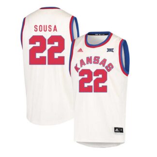 Kansas Jayhawks 22 Silvio De Sousa Cream Throwback College Basketball Jersey Dzhi