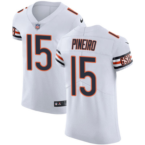 Nike Chicago Bears #15 Eddy Pineiro White Men’s Stitched NFL Vapor Untouchable Elite Jersey