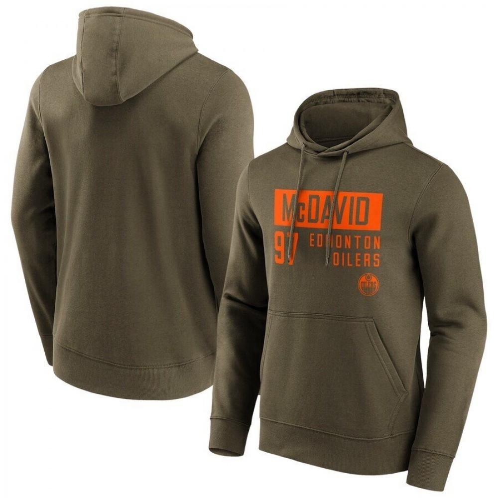 Edmonton Oilers Fanatics Branded Fashion Name & Number Hoodie - Connor McDavid 97