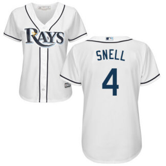 Tampa Bay Rays #4 Blake Snell White Home Women’s Stitched MLB Jersey
