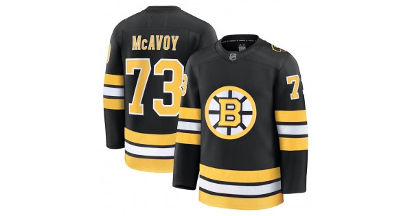 Charlie McAvoy Boston Bruins Home Premium Player Jersey - Black - Image 2