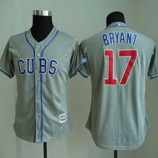 Women Chicago Cubs #17 Kris Bryant Gray New Cool Base Jersey