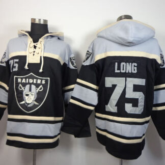 Oakland Raiders #75 Howie Long Black Hoodie