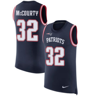 Nike New England Patriots #32 Devin McCourty Navy Blue Team Color Men’s Stitched NFL Limited Rush Tank Top Jersey