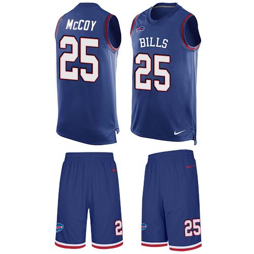 Nike Buffalo Bills #25 LeSean McCoy Royal Blue Team Color Men’s Stitched NFL Limited Tank Top Suit Jersey