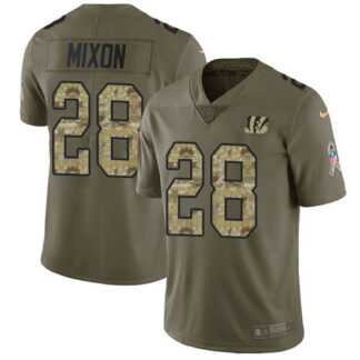 Nike Cincinnati Bengals #28 Joe Mixon Olive/Camo Youth Stitched NFL Limited 2017 Salute to Service Jersey