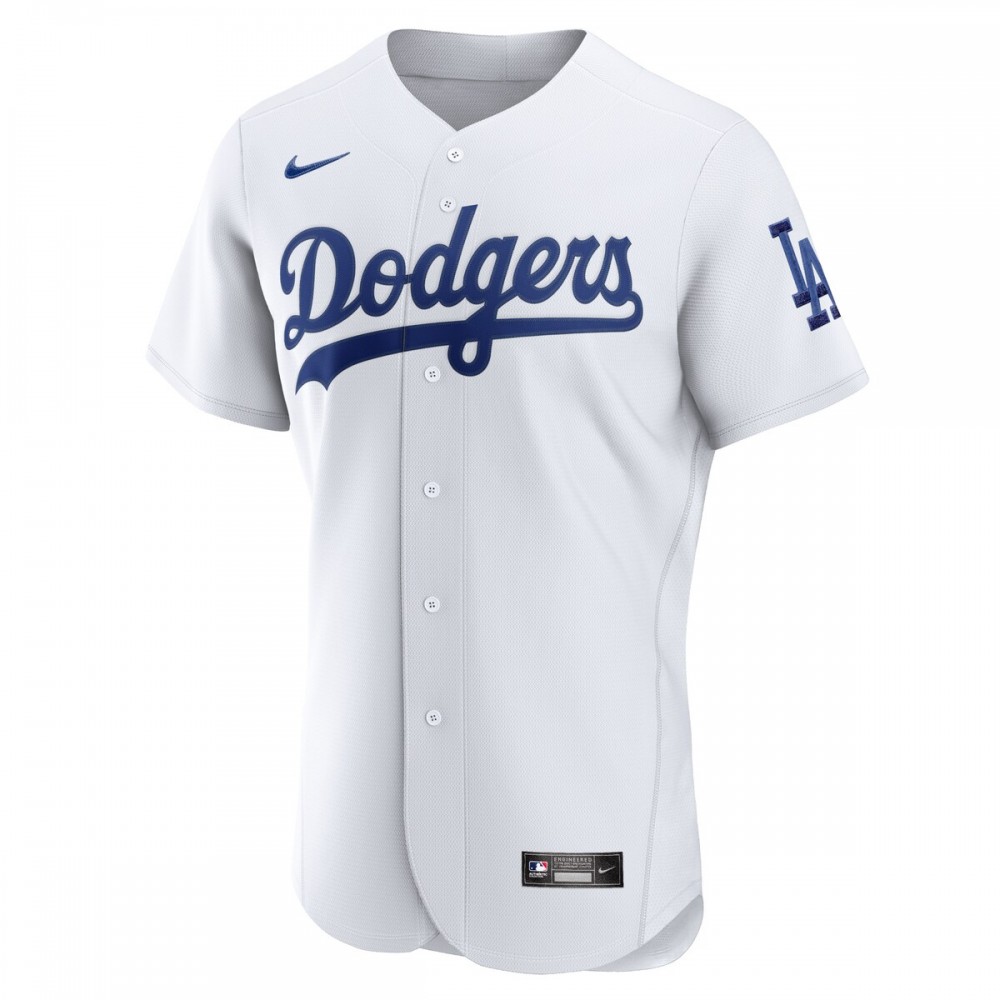 Los Angeles Dodgers Nike Home Authentic Team Jersey - White - Image 2