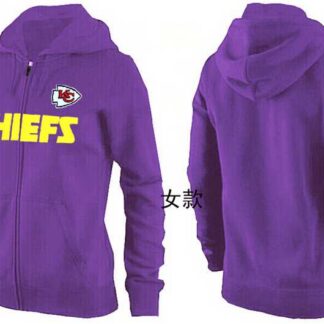 Womens Kansas City Chiefs Team Logo 2015 Full Zip Hoodie-13